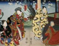 Ishiyotei Yoshitaki Diptych The Actors Jitsukawa Shatizo Jitsukawa Ensaburo Fujikawa Tomokichi III and Arashi Kikusaburo Y - Hermitage